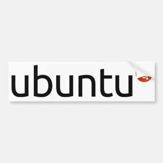UbuntuのLinuxのロゴのバンパーステッカー バンパーステッカー (正面)