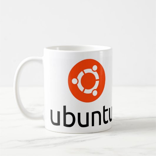 UbuntuのLinuxのロゴ コーヒーマグカップ (左)