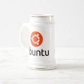 UbuntuのLinuxのロゴ ビールジョッキ (正面左)