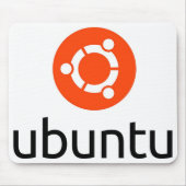 UbuntuのLinuxのロゴ マウスパッド (正面)