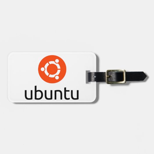 UbuntuのLinuxのロゴ ラゲッジタグ (正面横)