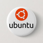 UbuntuのLinuxのロゴ 缶バッジ (正面)