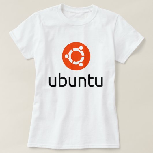 UbuntuのLinuxのロゴ Tシャツ (デザイン正面)