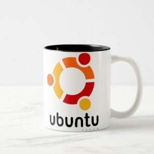 UbuntuのLinuxの開いた源 ツートーンマグカップ