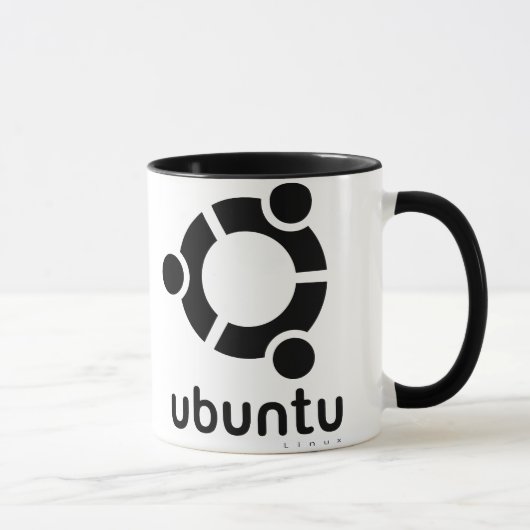 UbuntuのLinuxの開いた源 マグカップ (右)