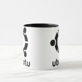 UbuntuのLinuxの開いた源 マグカップ (中央)