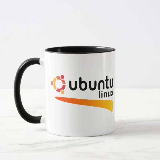 UbuntuのLinuxの開いた源 マグカップ (左)