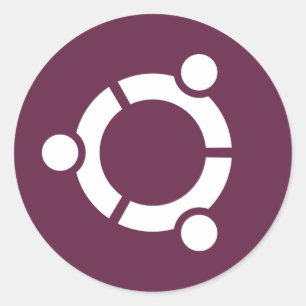 Ubuntuパープル ラウンドシール