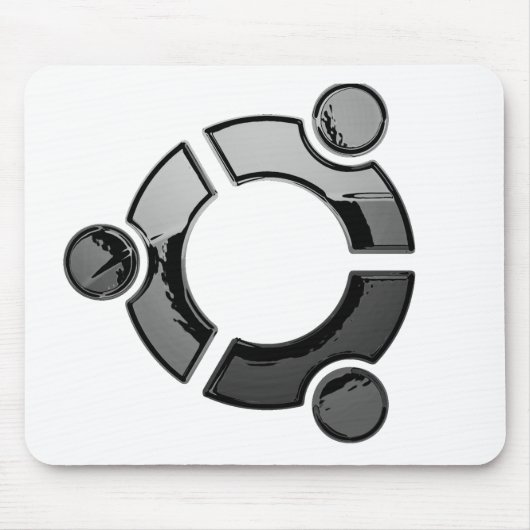 Ubuntu (クロム) マウスパッド (正面)