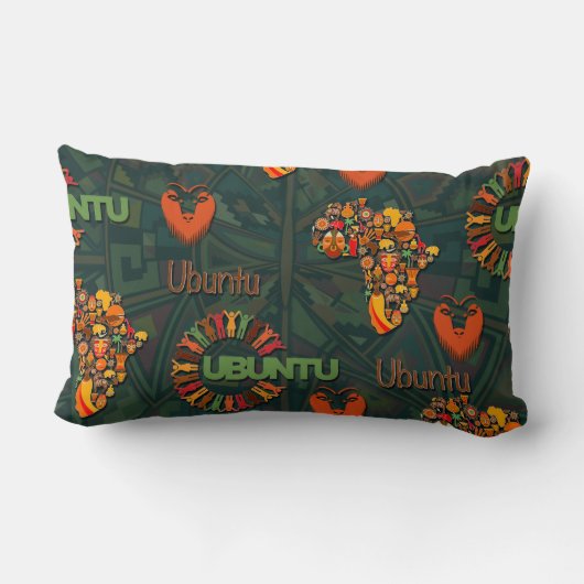 Ubuntu – 私は私たちだからだ。 ランバークッション (裏面)