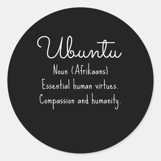 Ubuntu Afrikaansの用語 ラウンドシール (正面)