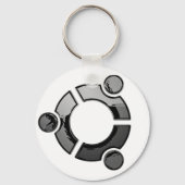 Ubuntu (chrome) キーホルダー (正面)