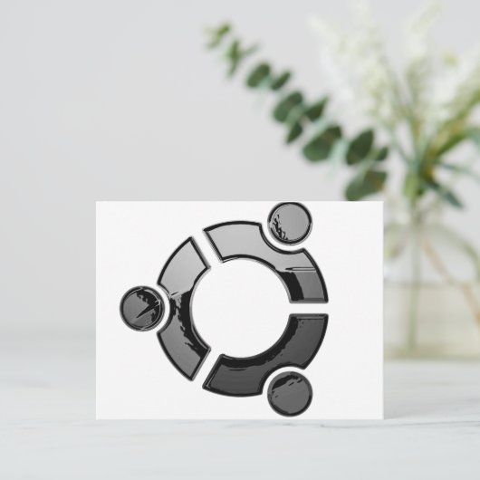 Ubuntu (chrome) ポストカード (スタンド正面)