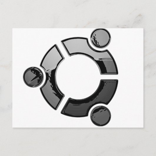 Ubuntu (chrome) ポストカード (正面)