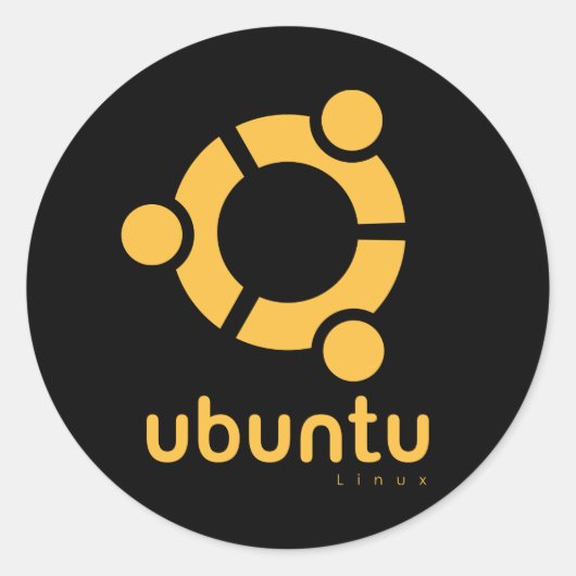 Ubuntu Linuxオープンソース ラウンドシール (正面)