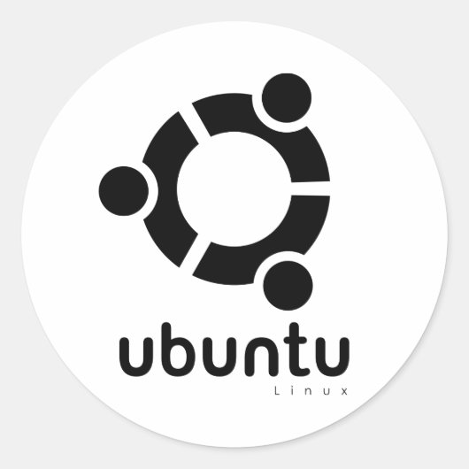 Ubuntu Linuxオープンソース ラウンドシール (正面)