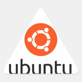 Ubuntu Linuxロゴ 三角形シール (正面)