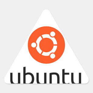 Ubuntu Linuxロゴ 三角形シール