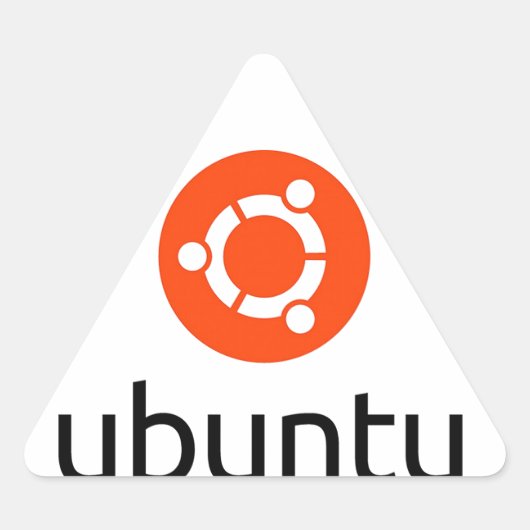 Ubuntu Linuxロゴ 三角形シール (正面)