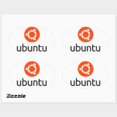 Ubuntu Linuxロゴ 楕円形シール (シート)