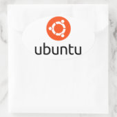 Ubuntu Linuxロゴ 楕円形シール (バッグ)