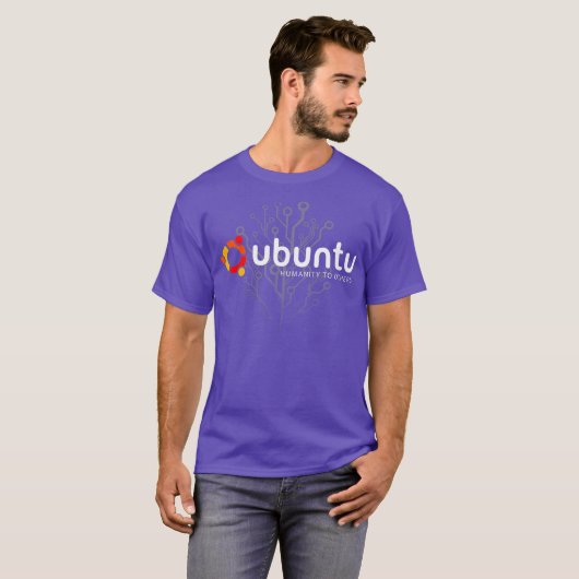 Ubuntu Linux Humanityを他のユーザーに Tシャツ (正面フル)