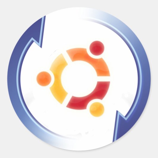 ubuntu-update ラウンドシール (正面)