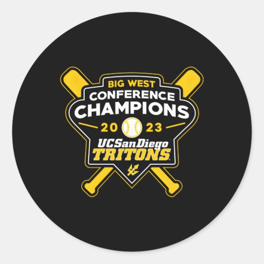 Ucサンディエゴトラクション2023ビッグウエストベースボールチャンピ ラウンドシール (正面)