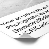 UC San Diegoのビュー(by Ansel Adams) ポスター (角)