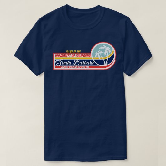 UC Santa Barbara UCSB雪の中におもしろいを持つ Tシャツ (デザイン正面)