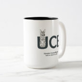 UCBの品種ジャーマン・シェパードのマグ ツートーンマグカップ (正面右)