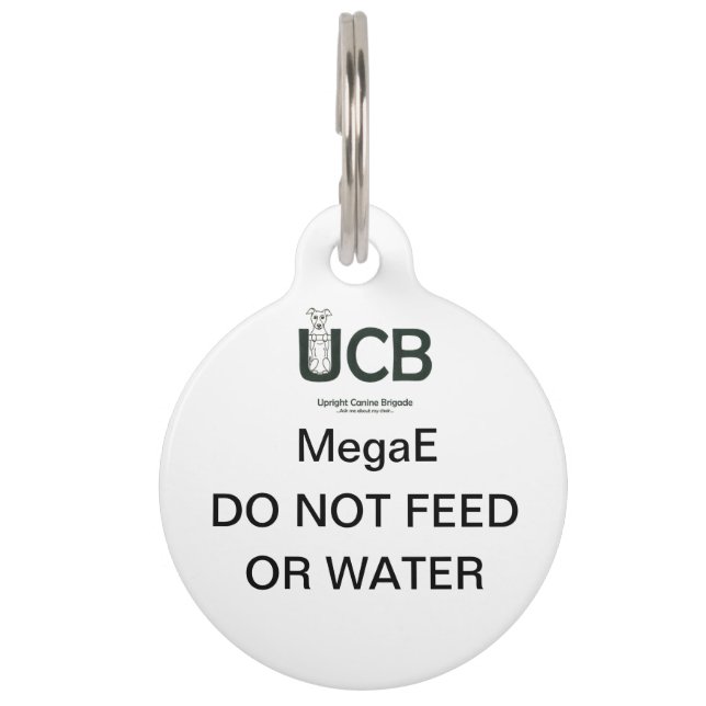 UCB MegaEのdogtag ペット　ネームタグ (正面)