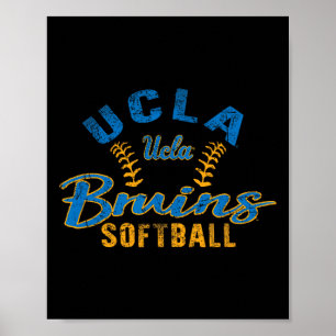 UCLA Bruins ソフトボール ヴィンテージ 公式ライセンス ポスター