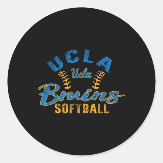 UCLA Bruins ソフトボール ヴィンテージ 公式ライセンス ラウンドシール (正面)