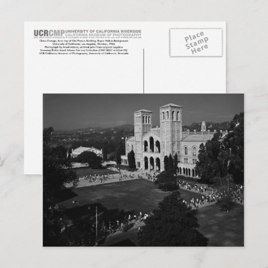 UCLA Class Change, from Old Physics建物, 1966 ポストカード (正面/裏面)