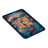 Udaipur India City Palace Illustration Travel Art マグネット (右側)