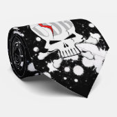 UDBのタイ-白い（ばちゃばちゃ）跳ねる ネクタイ (ロール)