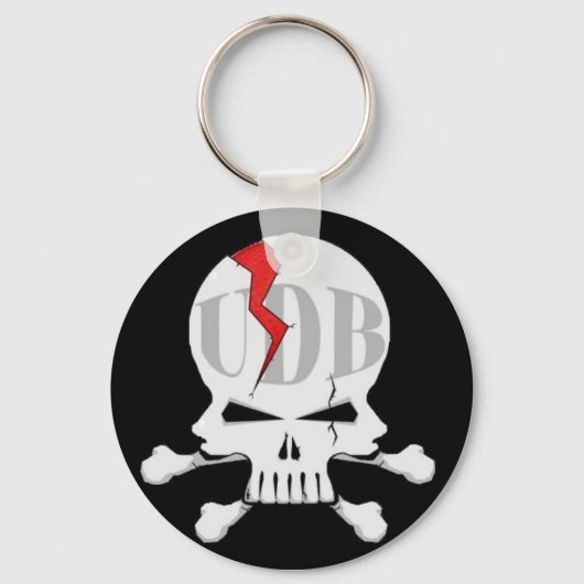 UDBキーチェーン – 黒 キーホルダー (正面)
