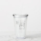 Udderly Ridiculous Punny Cow アクリルタンブラー (裏面)