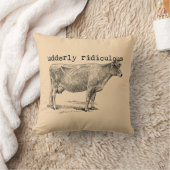Udderly Ridiculous Punny Cow クッション (ブランケット)