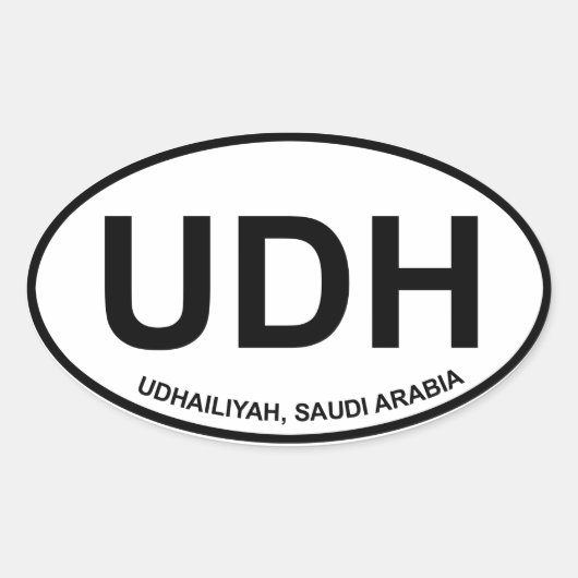 UDHオーバルステッカー 楕円形シール (正面)