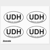 UDHオーバルステッカー 楕円形シール (シート)