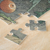 Udoタワー、雨- Kawase Hasuiの熊本の城 ジグソーパズル (側面)