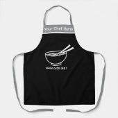 Udon Know Me Funny Noodle Graphic Apron エプロン (正面)