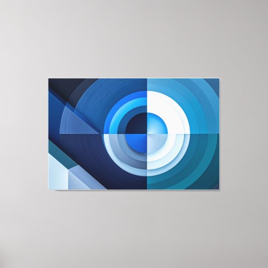 uego de Formas - Arte Abstracto en Azul キャンバスプリント (正面)