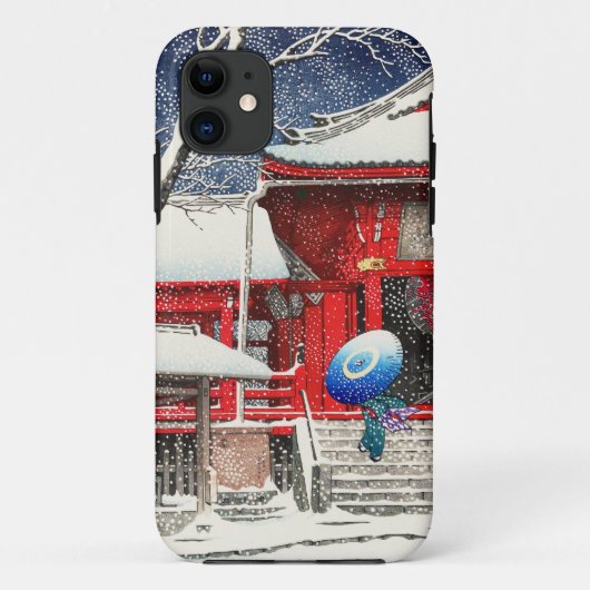 Ueno Kiyomizudoのhangaの芸術のKawase Hasuiの雪 Case-Mate iPhoneケース (裏面)