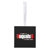 UEqualsU HIVの事実は科学を恐れないスティグマ キューブオーナメント (右)