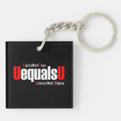 UEqualsU HIVの事実は科学を恐れないスティグマ キーホルダー (裏面)