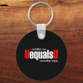 UEqualsU HIVの事実は科学を恐れないスティグマ キーホルダー (正面)