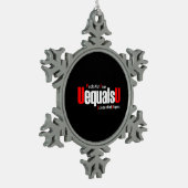 UEqualsU HIVの事実は科学を恐れないスティグマ スノーフレークピューターオーナメント (左)